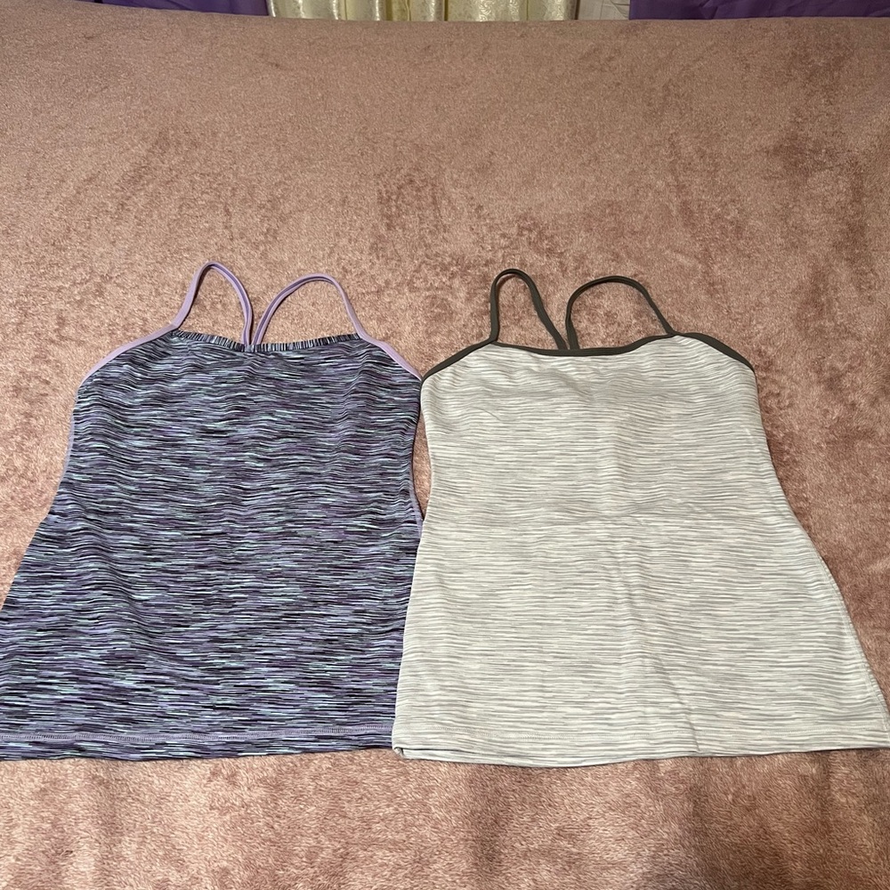 lululemon athletica Purple and Gray Camisoles